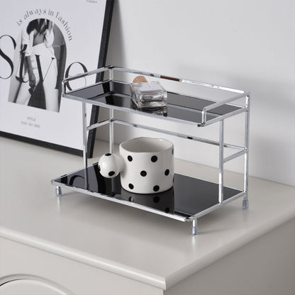 Kitchen Bathroom Desktop Storage Rack Water Cup Holder Cosmetic Iron Shelf  AU