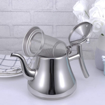 Thickened Stainless Steel Teapot Kettle with Built-in Strainer