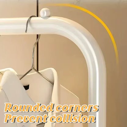 Multipurpose Clothing Rack with Wheels Rolling Wardrobe Organizer for Clothes