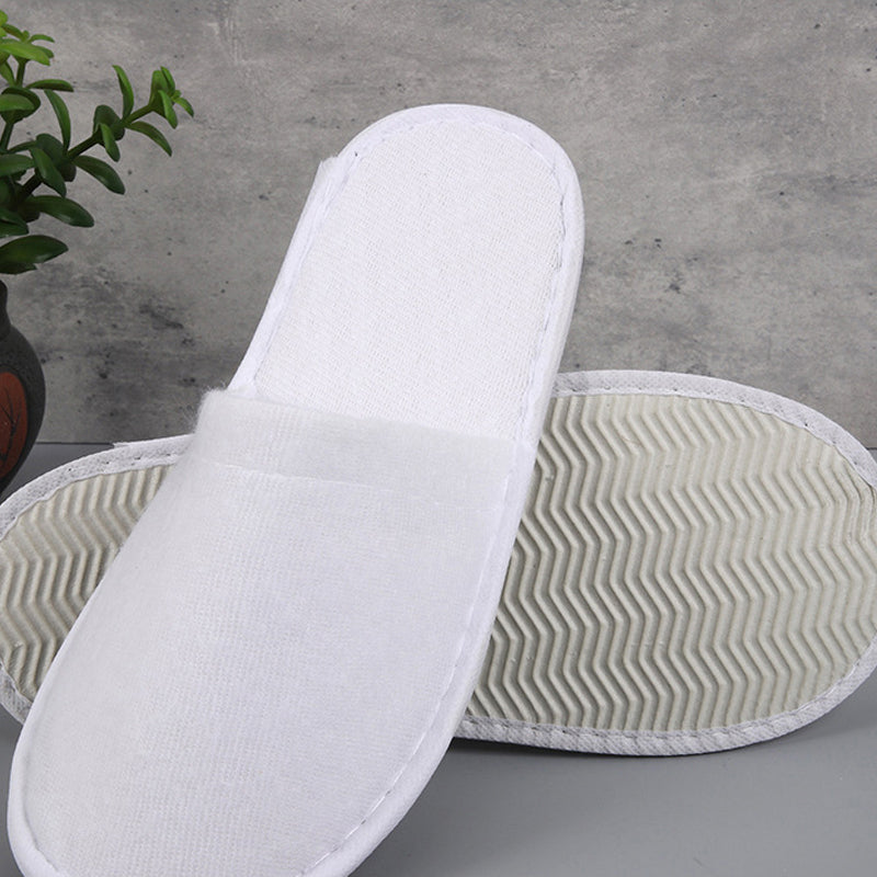 50 Pairs Disposable Closed Toe Slippers for Hotel Spa Guest