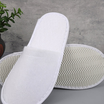 50 Pairs Disposable Closed Toe Slippers for Hotel Spa Guest