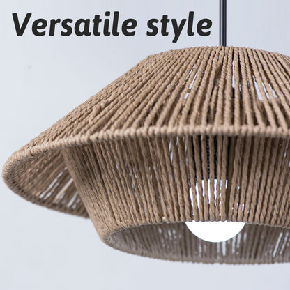 Woven Paper Rope Lampshade for Ceiling Pendant Light