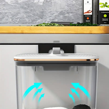 7L Wall Mounted Trash Can with Lid Large Capacity Kitchen Bathroom Waste Bin