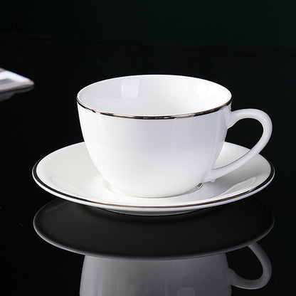6 Piece Ceramic Coffee Cup and Saucer Set Apricot Tea