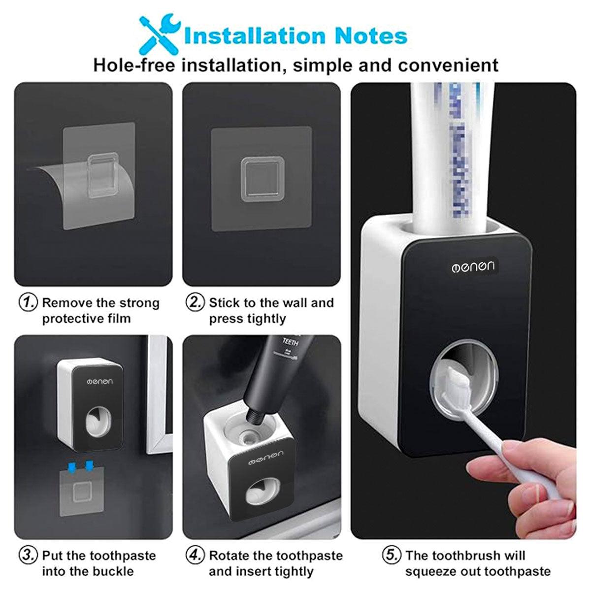 Wall-Mounted Toothpaste Dispenser in 2 Colours – Product View 6