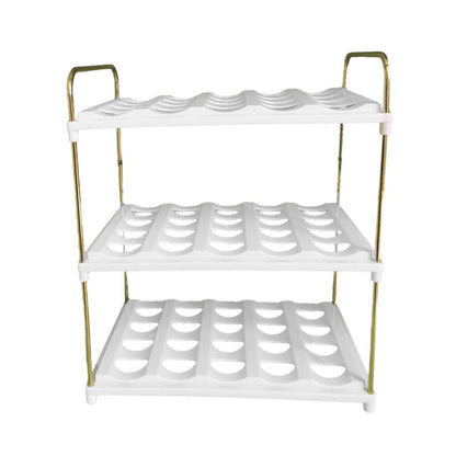 3 Tier Cup and Bottle Storage Rack with Dividers