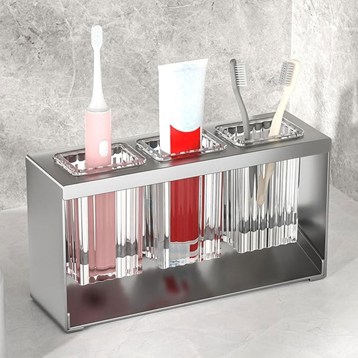 3Holes Multifunctional Kitchen Storage Rack Built-in StorageBox Chopstick Holder