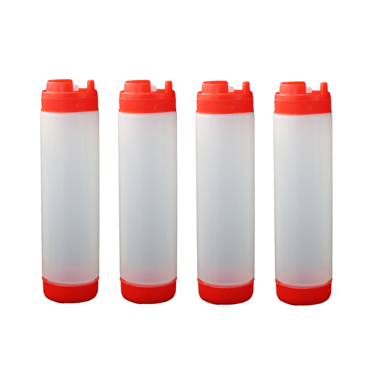 16oz Plastic Sauce Dispenser Bottles Large Capacity Double-ended Squeeze Bottles