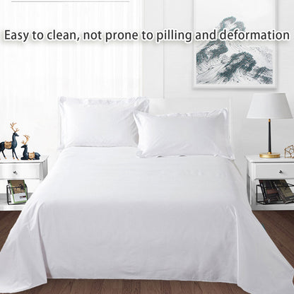 White Cotton Bed Sheet Hotel Quality Satin Weave