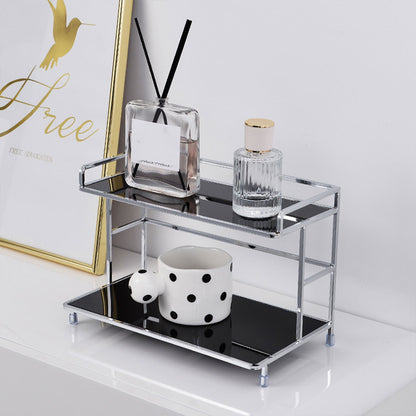 Kitchen Bathroom Desktop Storage Rack Water Cup Holder Cosmetic Iron Shelf  AU