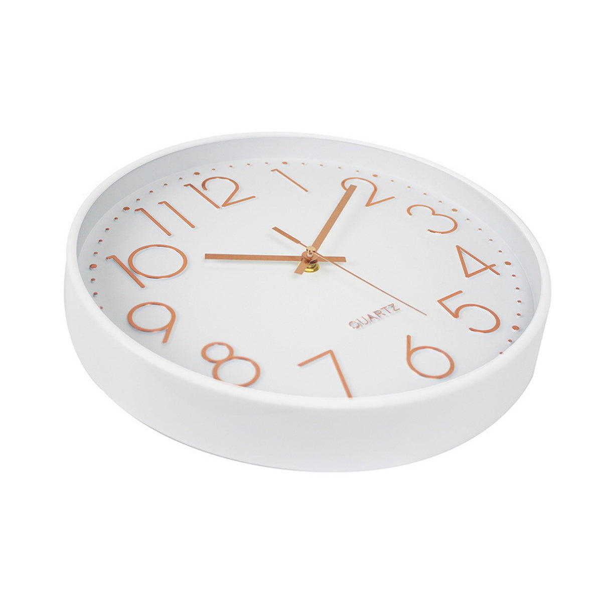 12Inch Silent Wall Clock Decorative Simple Plastic Clock for Living Room Home