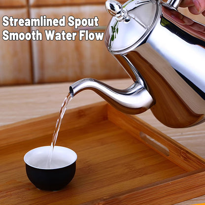 Thickened Stainless Steel Teapot Kettle with Built-in Strainer