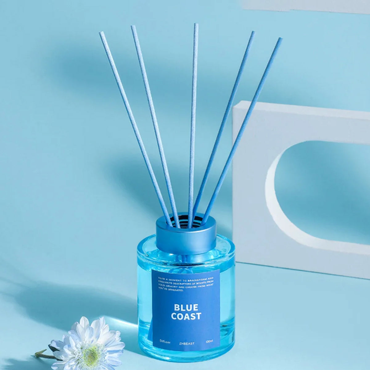 5 Pcs 120ml Scented Reed Diffuser Set Flame-Free Rattan