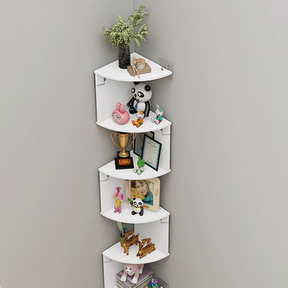 7 Tier Wall Mounted Corner Shelf Triangle Storage Rack Space Saving Organizer