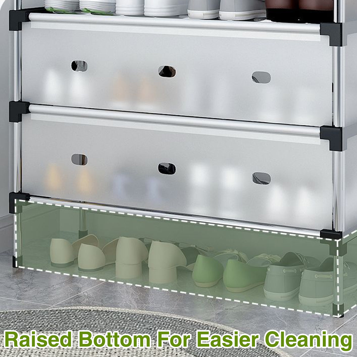 7Tier Shoe Rack Storage Organizer Stand Shelves Adjustable Shoes Holder for Home