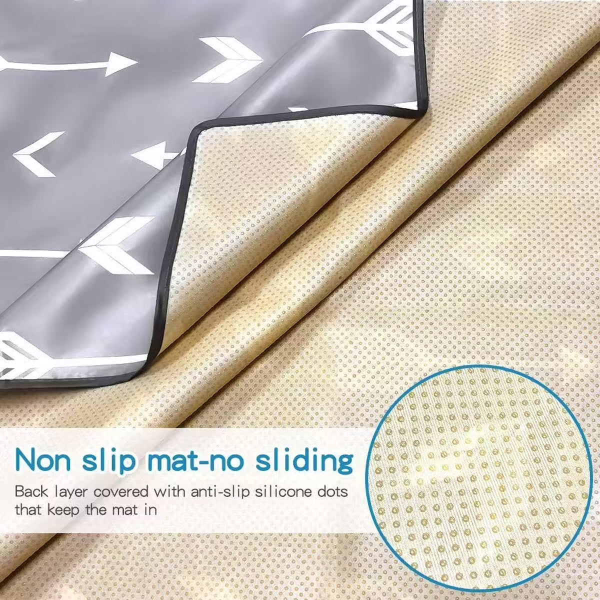 Waterproof Non-Slip Floor Mat 130x130cm High Chair Protector