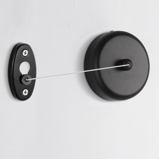 Retractable Clothesline Wall Mounted Black for Bathroom Balcony