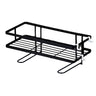Toilet Cistern Storage Rack with Side Hooks — Black