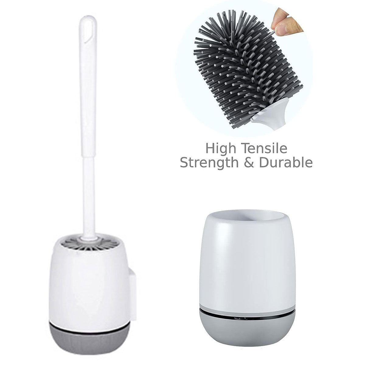 Wall Mounted Silicone Toilet Brush No Dead Cleaning Brush for Bathroom Household