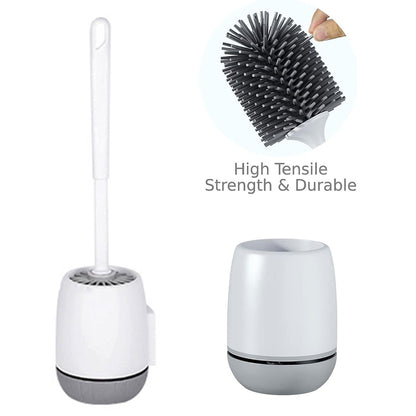 Wall Mounted Silicone Toilet Brush No Dead Cleaning Brush for Bathroom Household