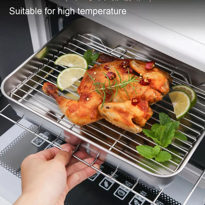 Stainless Steel Roasting Pan 5L with Removable Rack Oven Tray