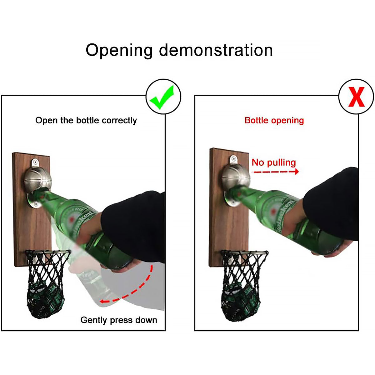 Magnetic Wooden Beer Bottle Opener Football Basketball Wine Opener Refrigerator