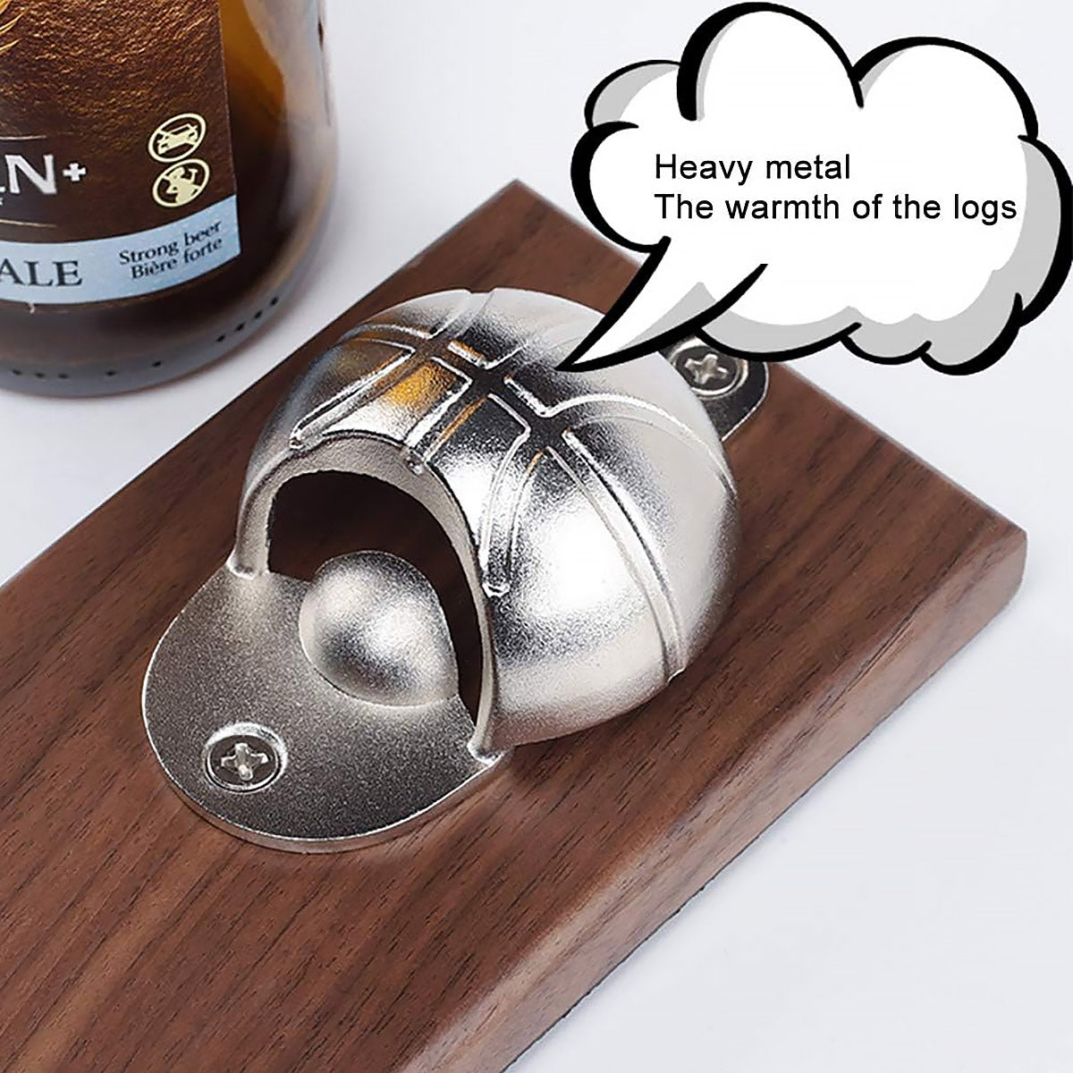 Magnetic Wooden Beer Bottle Opener Football Basketball Wine Opener Refrigerator