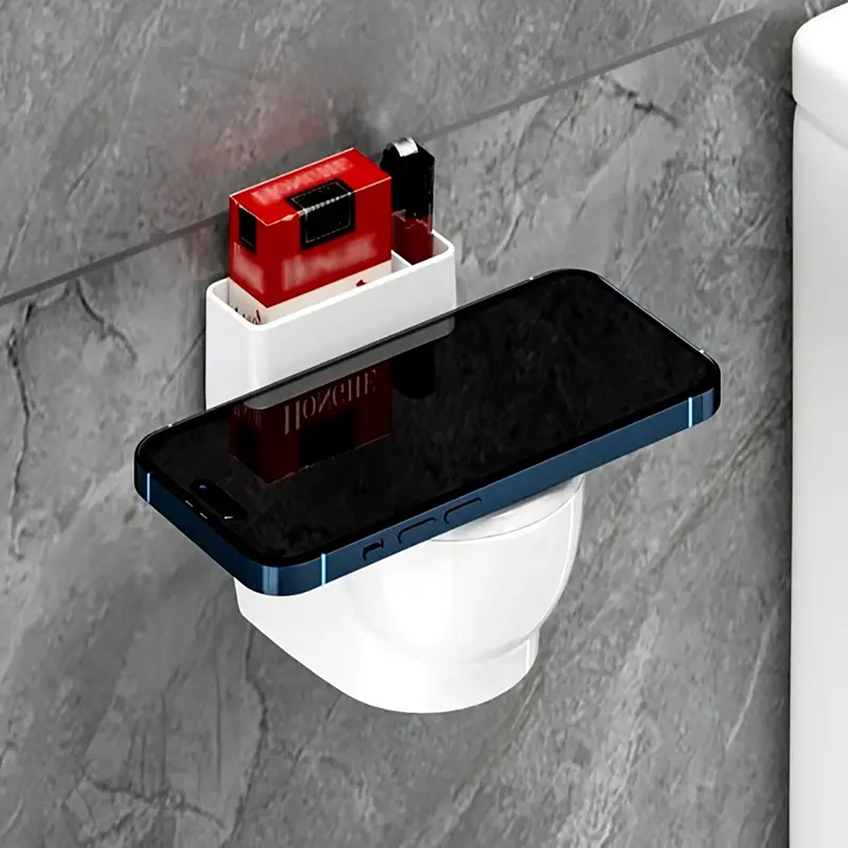 Decorative Toilet-Shaped Wall-Mounted Ashtray with Lid for Home