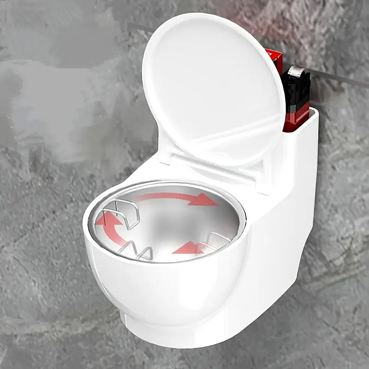 Decorative Toilet-Shaped Wall-Mounted Ashtray with Lid for Home