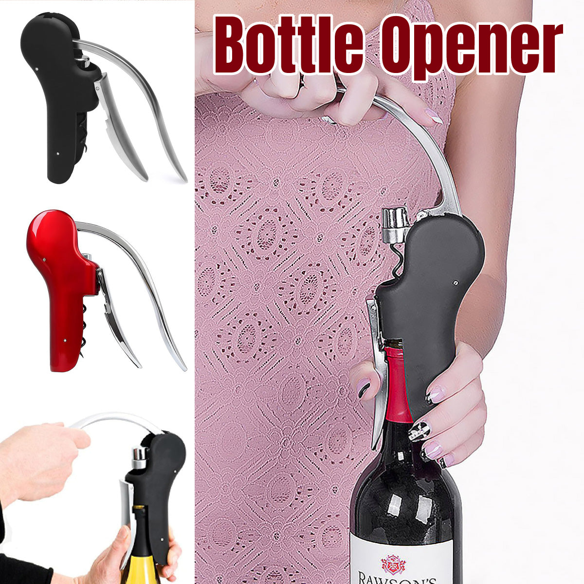 Goose Shaped Wine Bottle Opener Zinc Alloy Quick Corkscrew Bar Kitchen Tool  AU