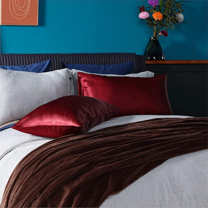 2X Satin Pillow Case Bedroom Pillowcase Cushion Covers Home Decor Luxury Slip AU