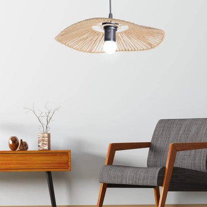 Woven Paper Rope Lamp Shade Rustic Ceiling Light Cover
