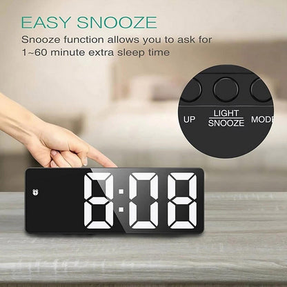 LED Digital Alarm Clock Large Display Dual Power Options Home Office Decor AU