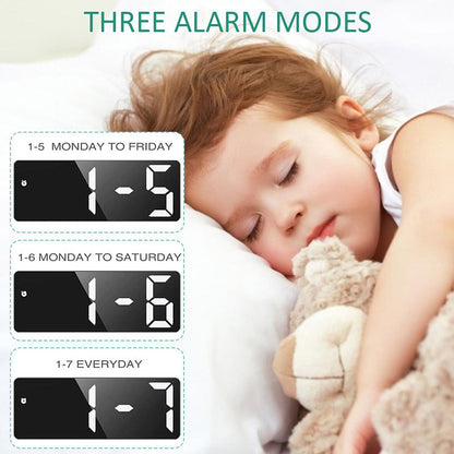 LED Digital Alarm Clock Large Display Dual Power Options Home Office Decor AU