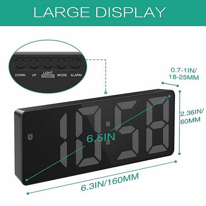 LED Digital Alarm Clock Large Display Dual Power Options Home Office Decor AU