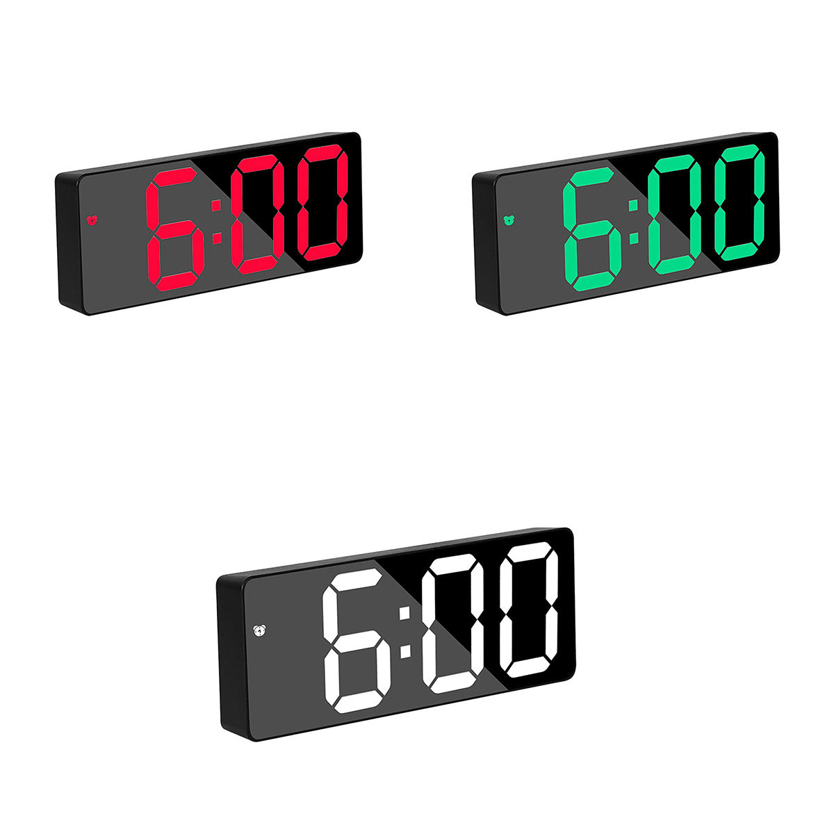 LED Digital Alarm Clock Large Display Dual Power Options Home Office Decor AU