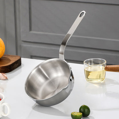 304 Stainless Steel Oil Splatter Proof Home Small Frying Pan for KitchenCooking