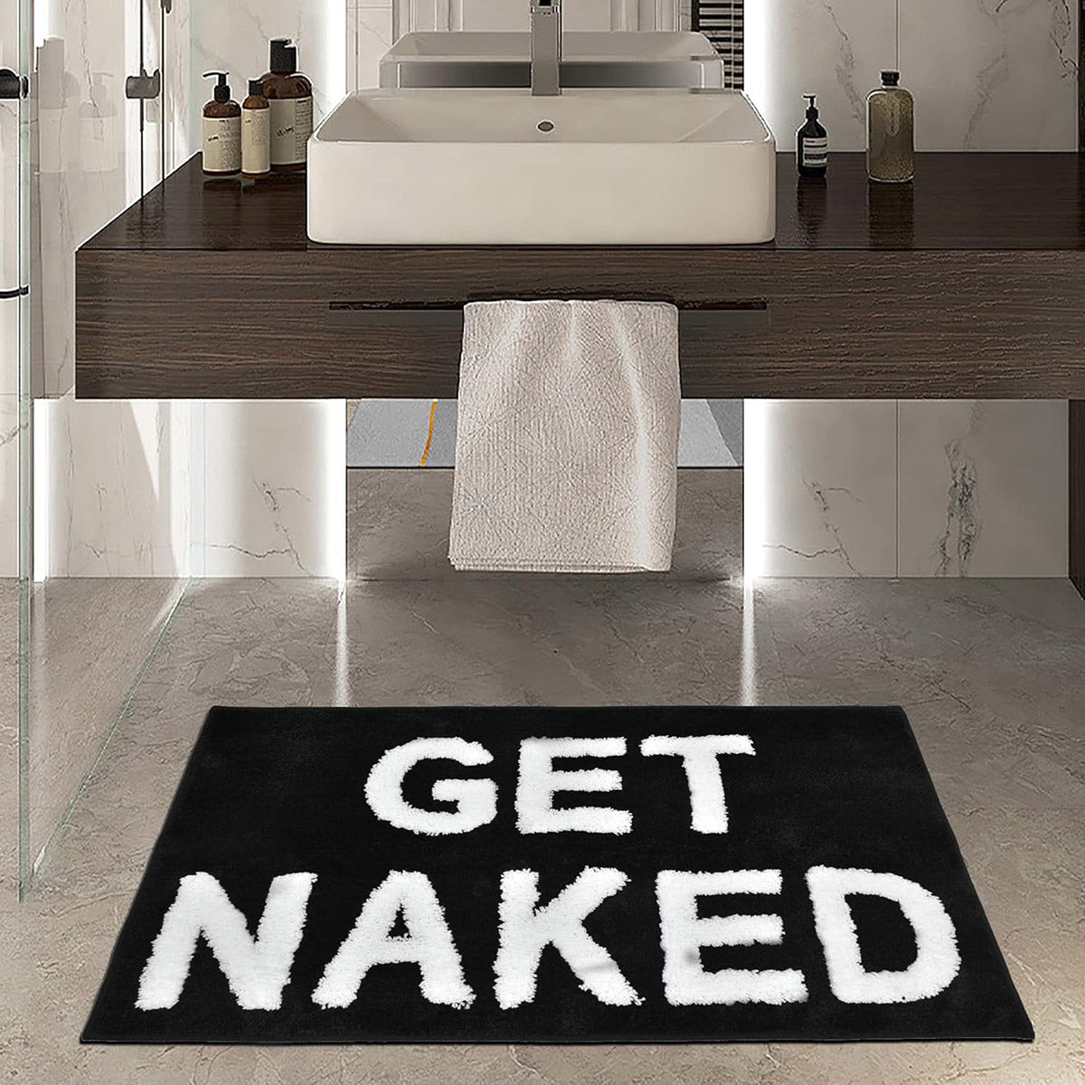 Non-Slip Absorbent Bathroom Floor Mat Soft Washable Rug