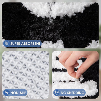 Non-Slip Absorbent Bathroom Floor Mat Soft Washable Rug