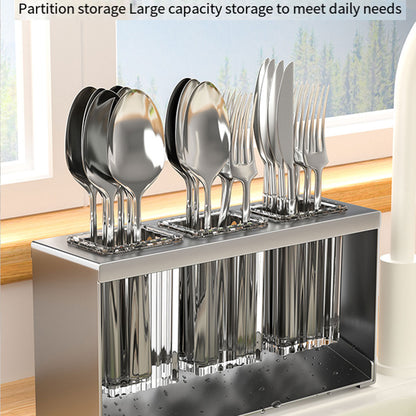 3Holes Multifunctional Kitchen Storage Rack Built-in StorageBox Chopstick Holder