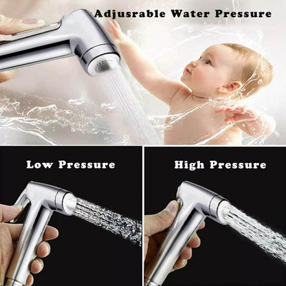 Handheld Shower Head Set with Hose and Bracket – Product View 7