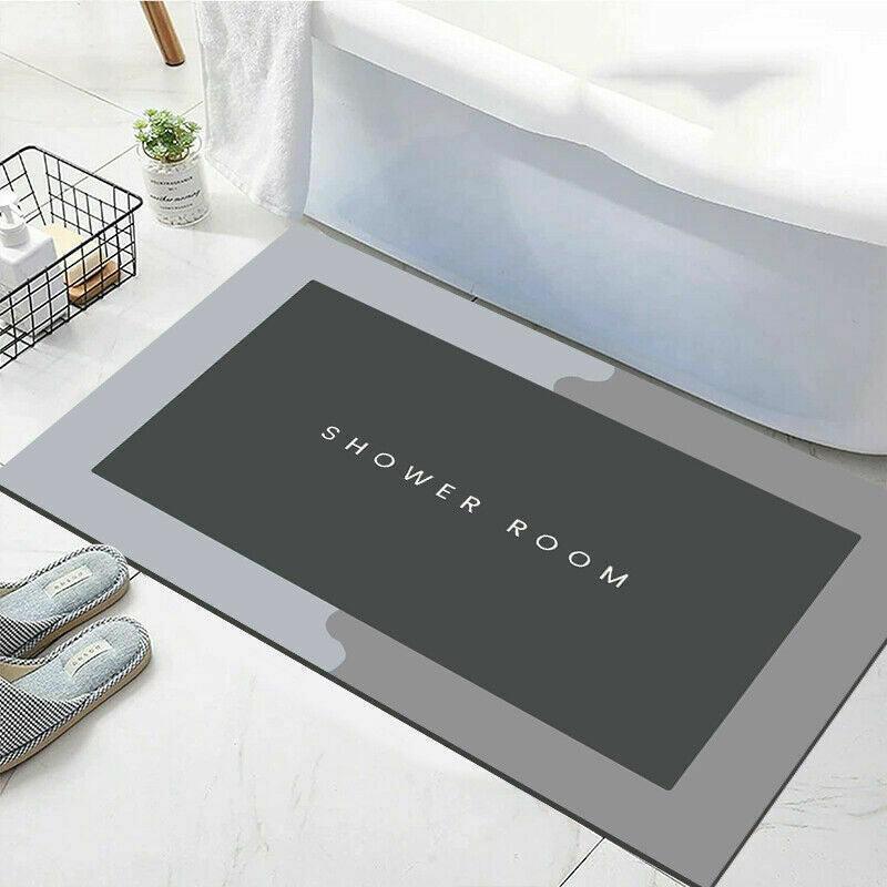 Super Absorbent Non-Slip Bath Mat Quick-Drying PVC Velvet