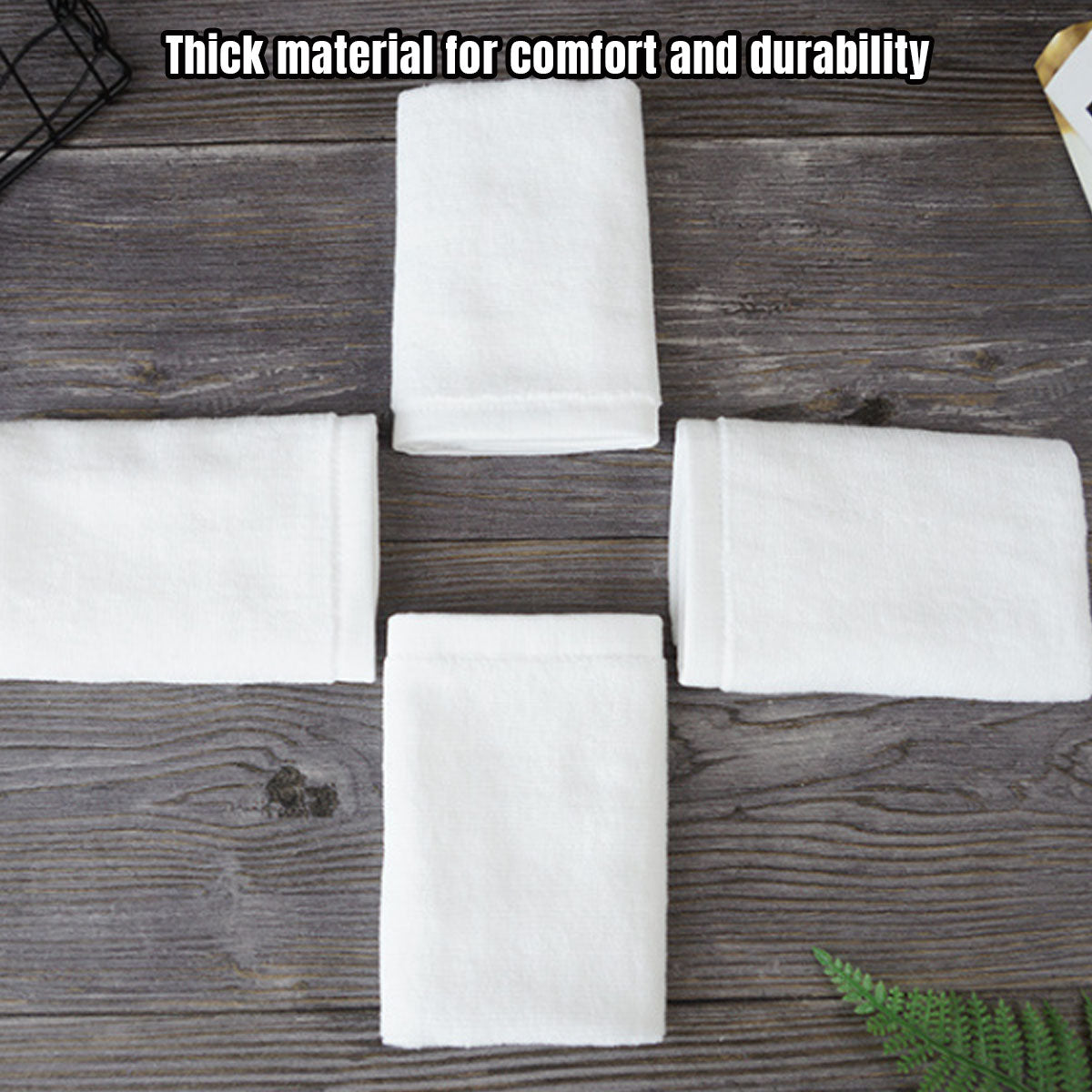 6 Pcs Hotel Cotton Face Towel White Soft Square Cloth