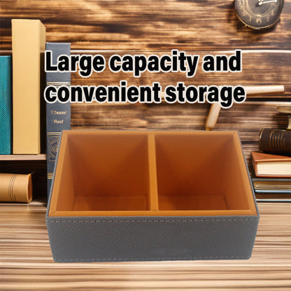 Beveled Double Compartment Tea Caddy Hotel Organizer