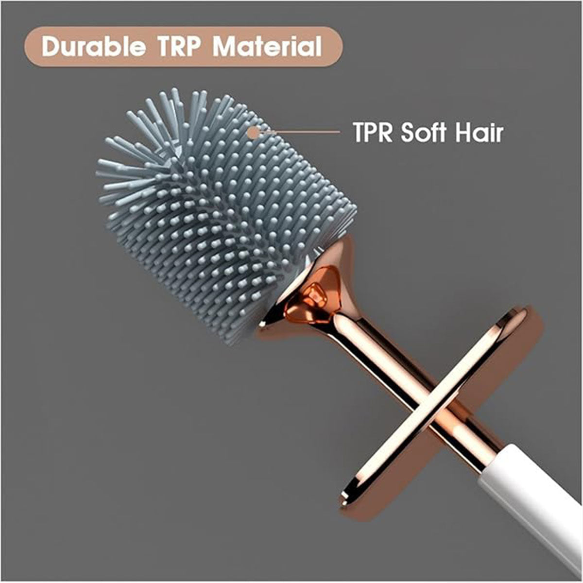Silicone TPR Toilet Brush Cleaning Bathroom Holder Toilet Cleaner Wall-mounted