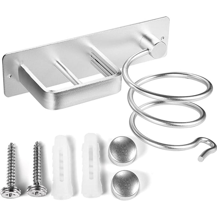 Aluminium Hair Dryer Holder with Spiral Rack