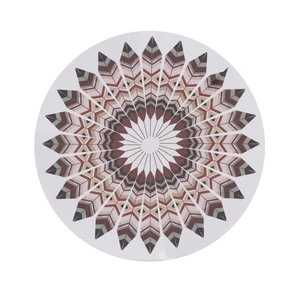 4PCS Bohemian Round Heat Resistant Dine Mat Anti Scalding Western Table Mat Set