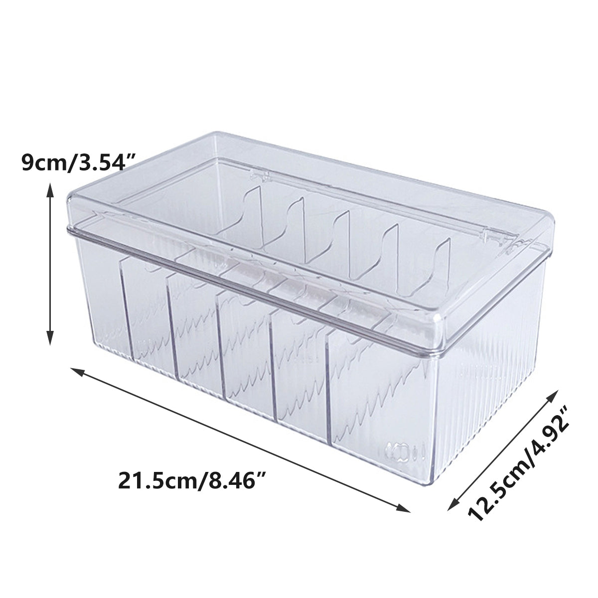 Transparent Dustproof Cosmetic Storage Box with Lid Makeup Organizer Case AU