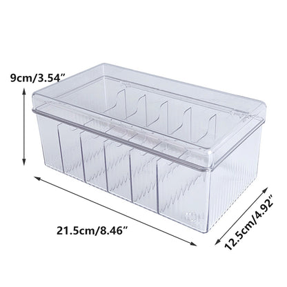 Transparent Dustproof Cosmetic Storage Box with Lid Makeup Organizer Case AU