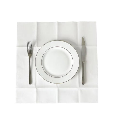 50/100PCS Disposable White Napkin Set Knife Fork Holder for Party Banquet Table